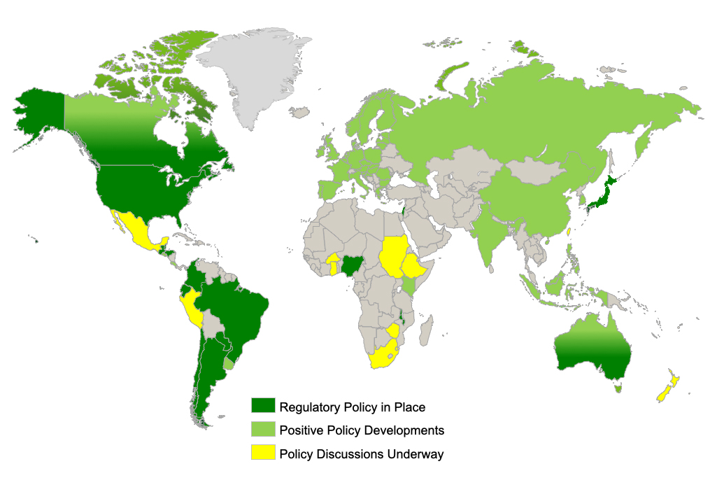 World Map Advances in Global Regulatory Policy